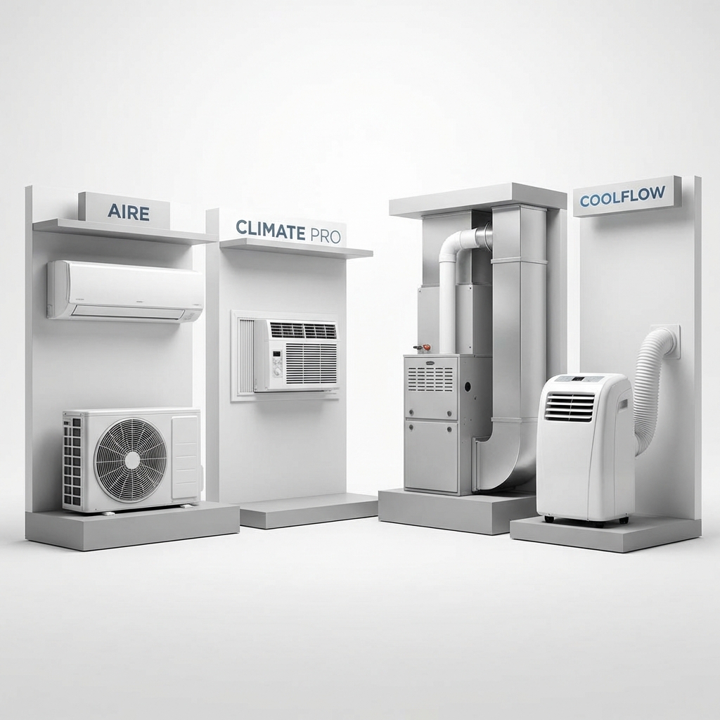 مقارنة أنواع المكيفات المستعملة في الرياض